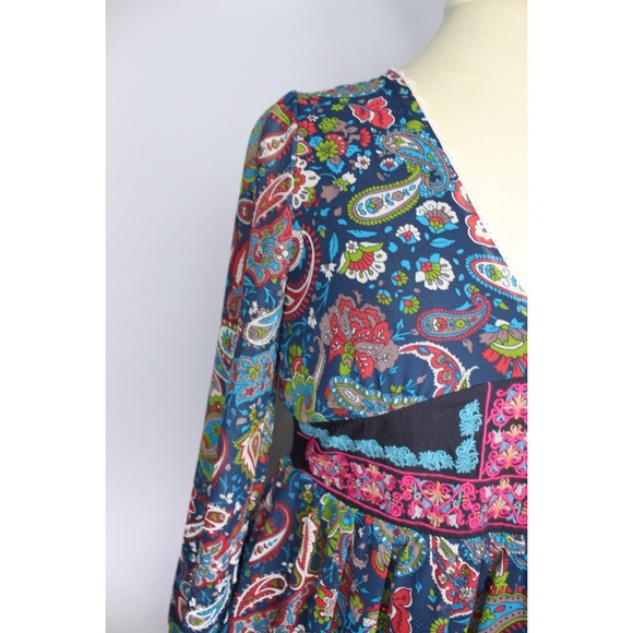 Flying Tomato Boho Paisley Floral Feminine Fit Dress XSMALL Preowned - Picture 2 of 9